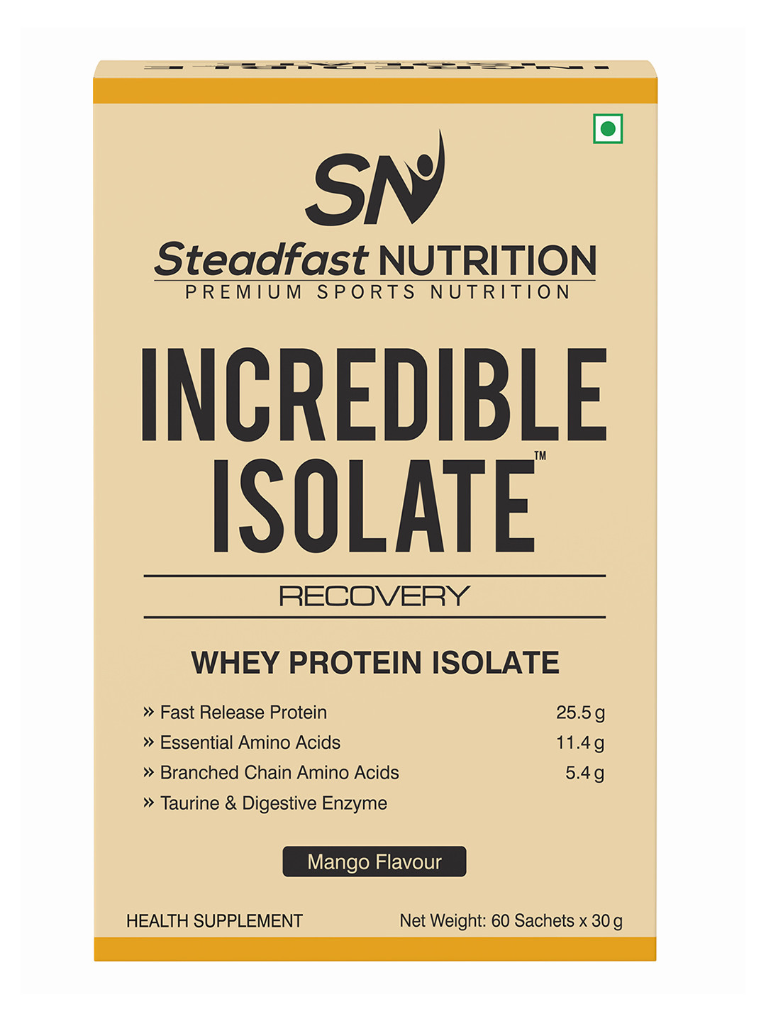 Incredible Isolate Whey protein Blend The Instant Recovery Mango 60 Sachets 1800g