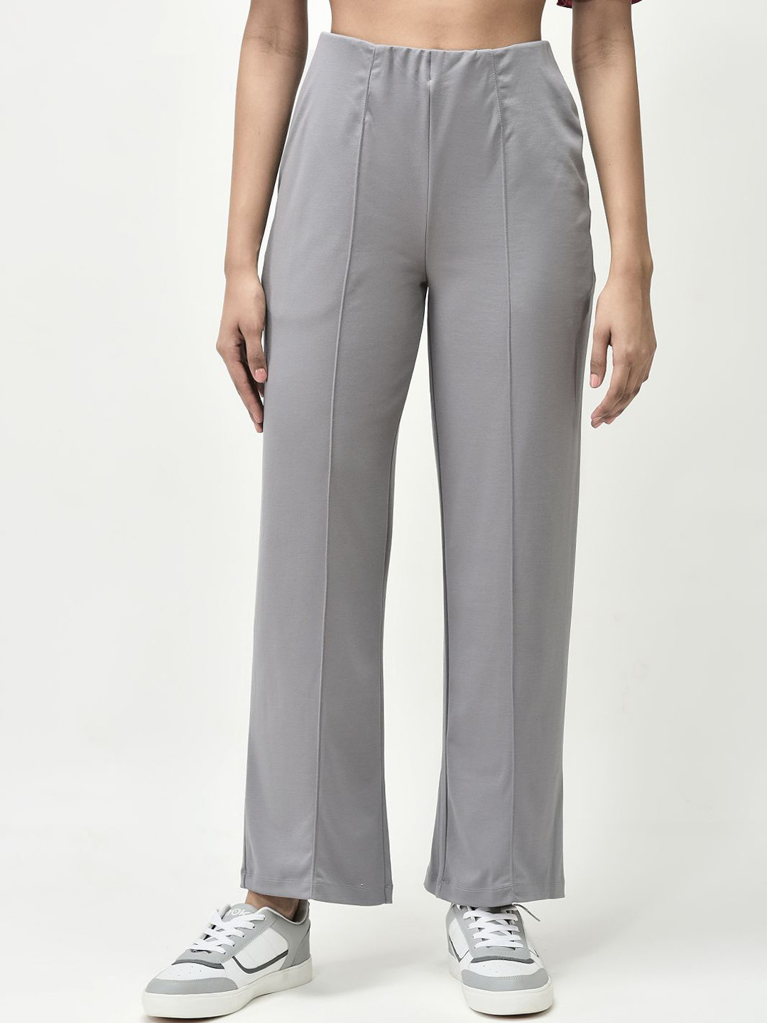 R.Code by The Roadster Life Co. Women Fanny Straight Fit High-Rise Trouser