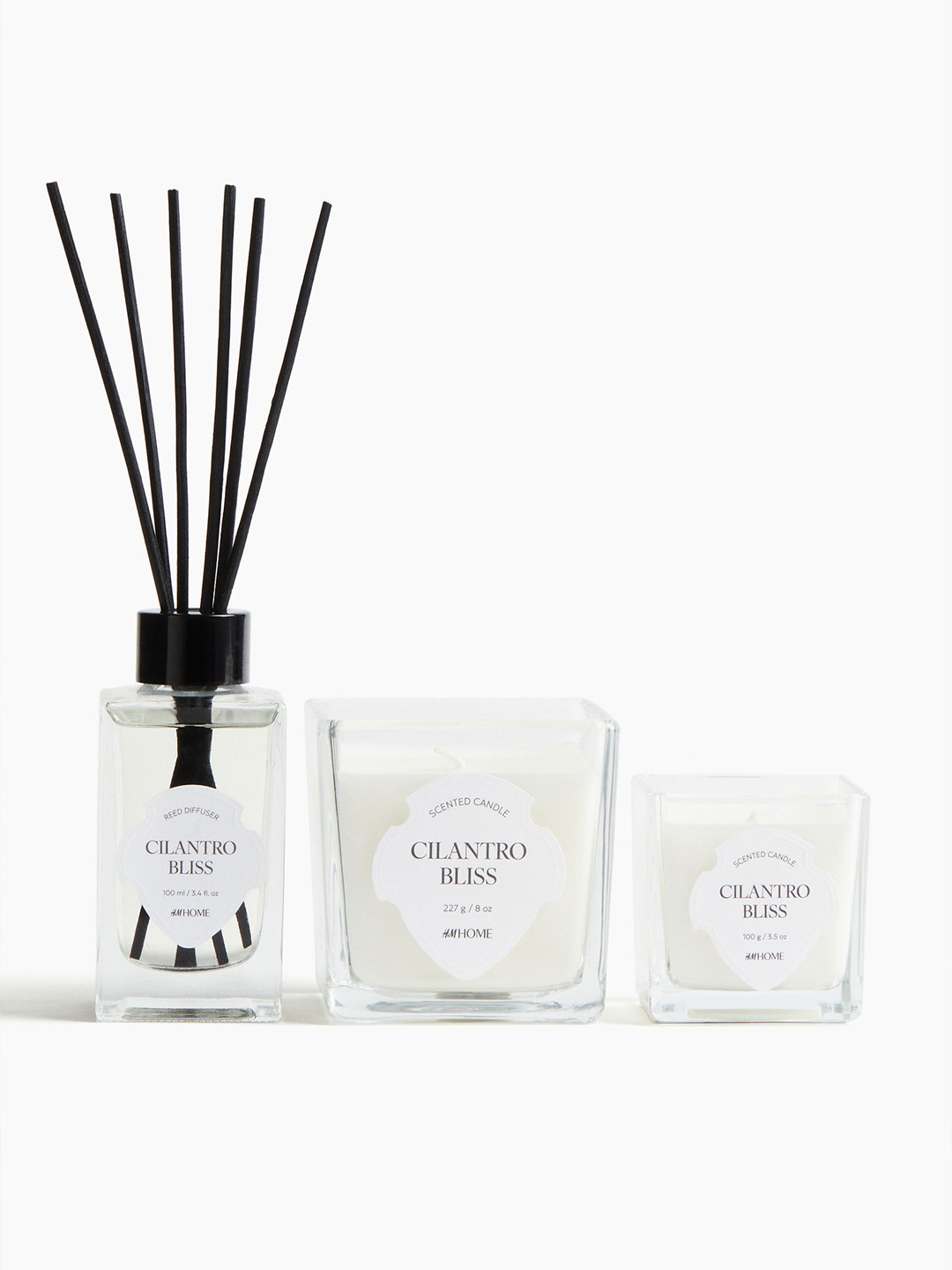 H&M Transparent Scented Candle In Glass Holder