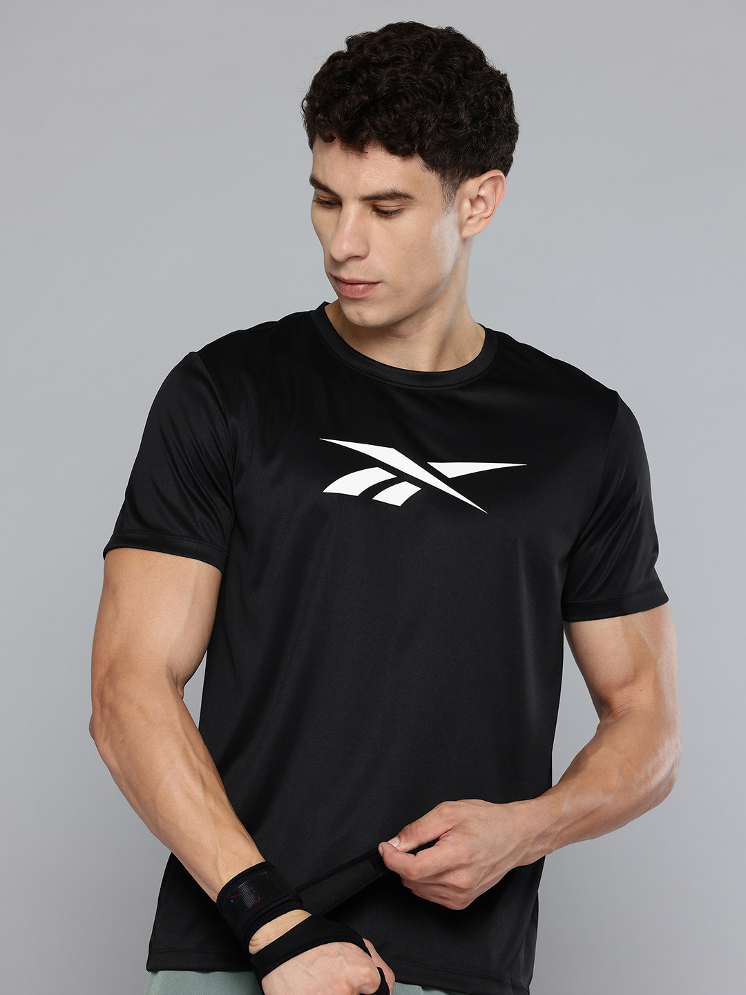 Reebok Brand Logo Printed Speedwick Performance Training T-shirt
