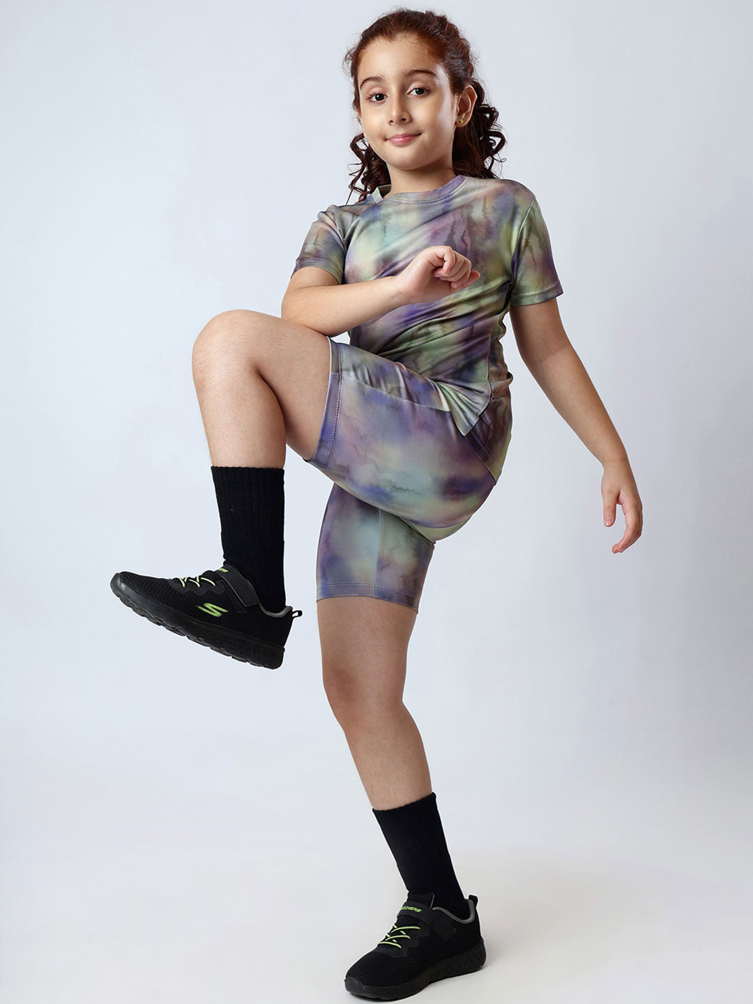 UMILDO Girls Active Wear Printed Skinny Fit Cycling Sports Shorts