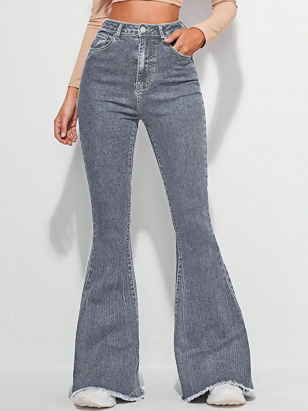 Crazeis Women Bootilicious Bootcut High-Rise Light Fade Stretchable Jeans