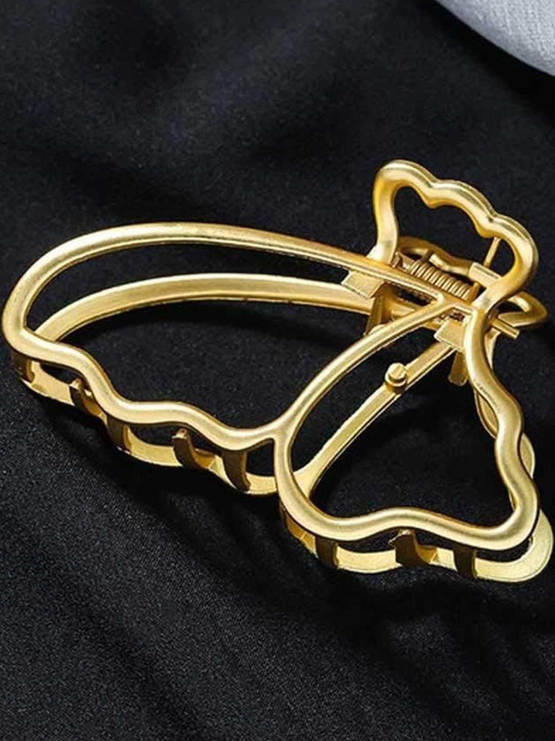 DIVASTRI Women Gold Metal Butterfly Hair Claw Clip