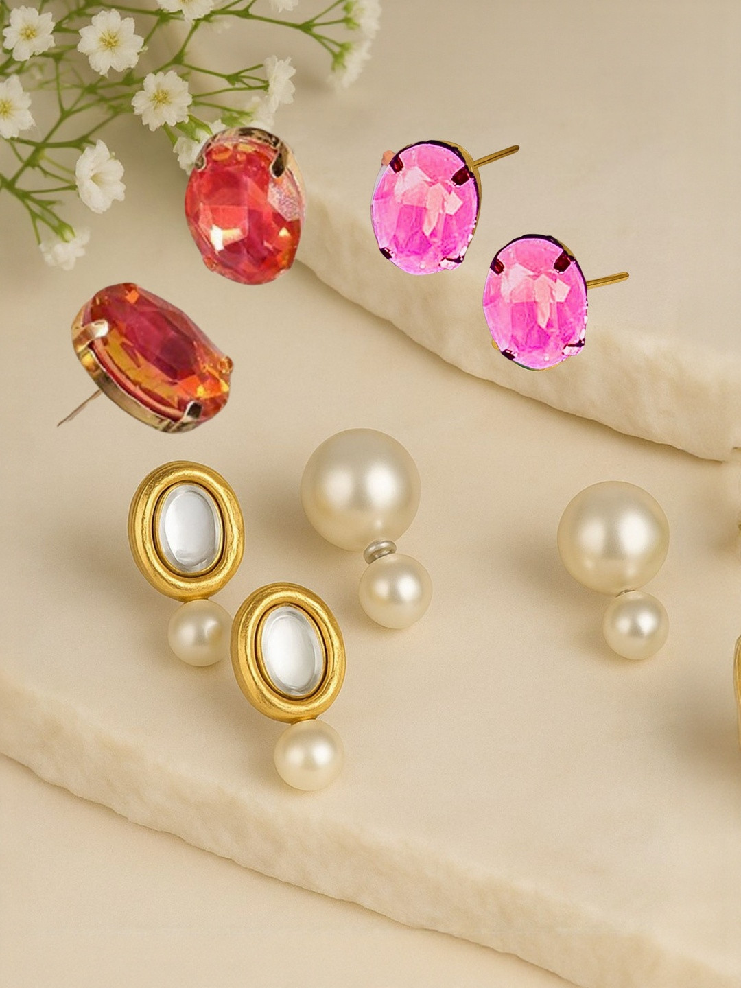 DressBerry Women Fuchsia Earrings