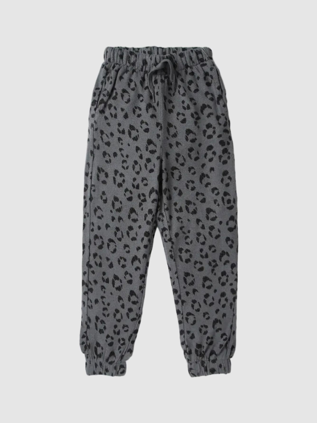 GAP Girls Mid-Rise Regular Fit Leopard Print Jogger Trousers