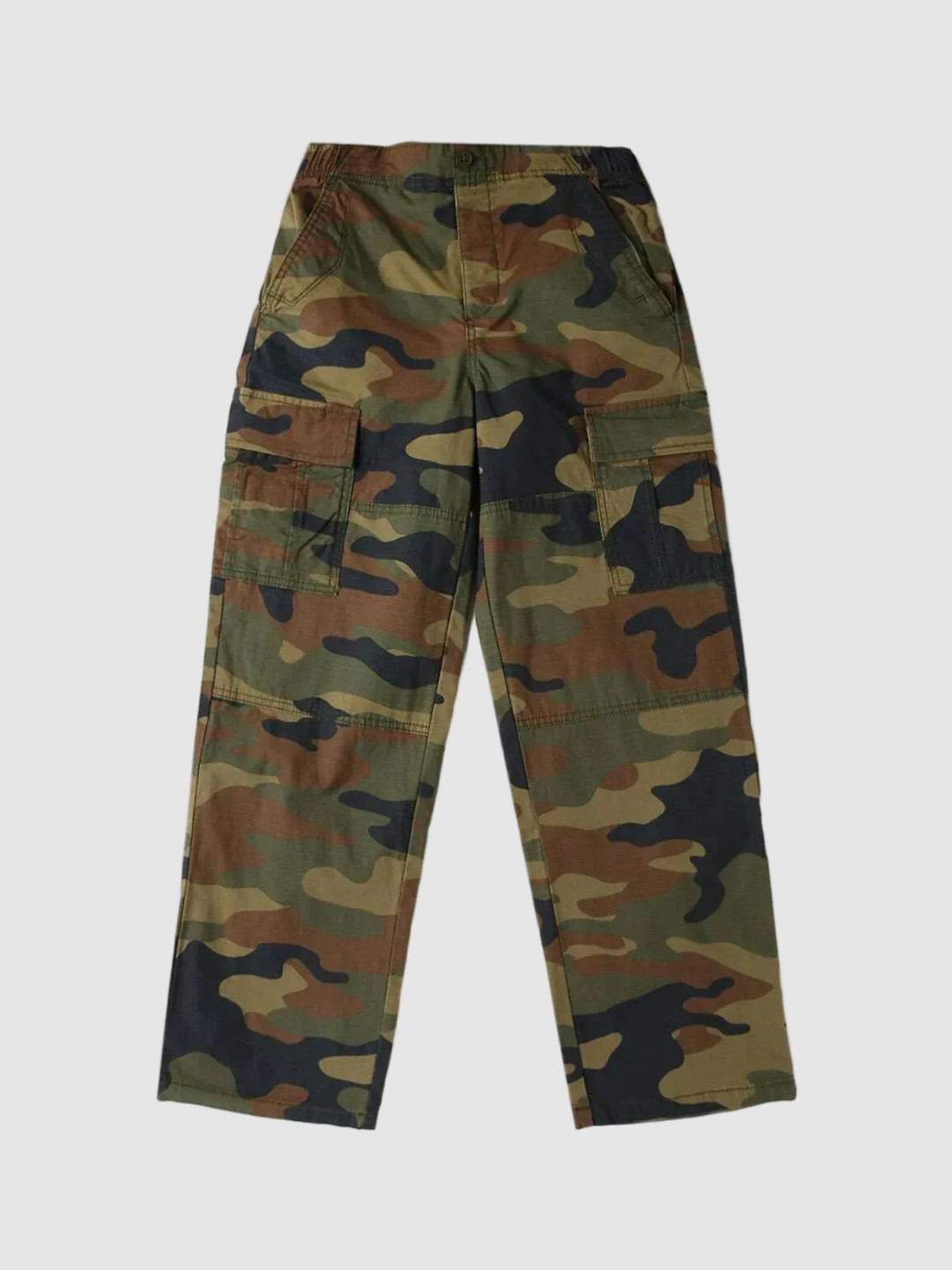 GAP Boys Camouflage Printed Mid-Rise Cargo Trousers