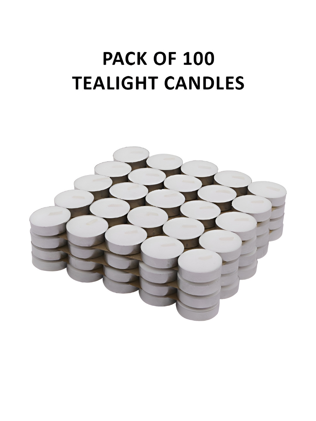 EarthCraft White 100 Pieces Tea Light Candle