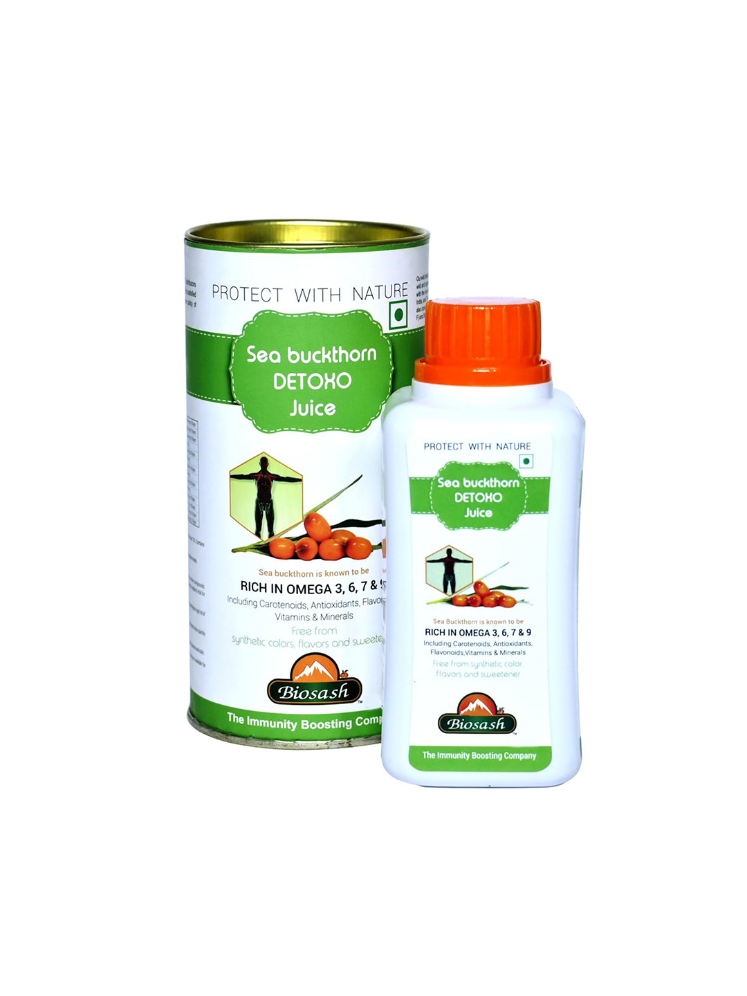 BIOSASH Sea Buckthorn Detoxo Juice with Neem & Chirayata to Purifies Blood-250ml