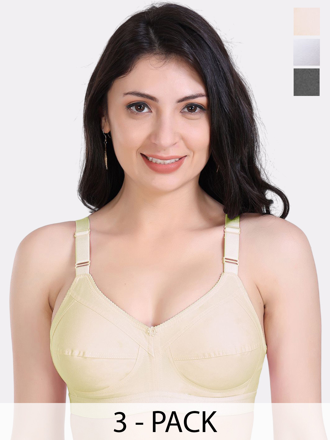 SHYAM SONS FLAIR Pack Of 3 Full Coverage Minimizer Super Support Bras