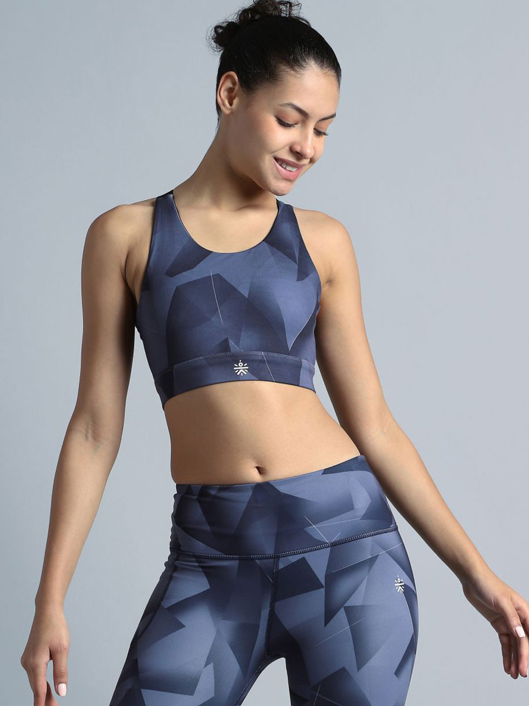 CULT Women Black Feel The Beat Printed High Support Bra