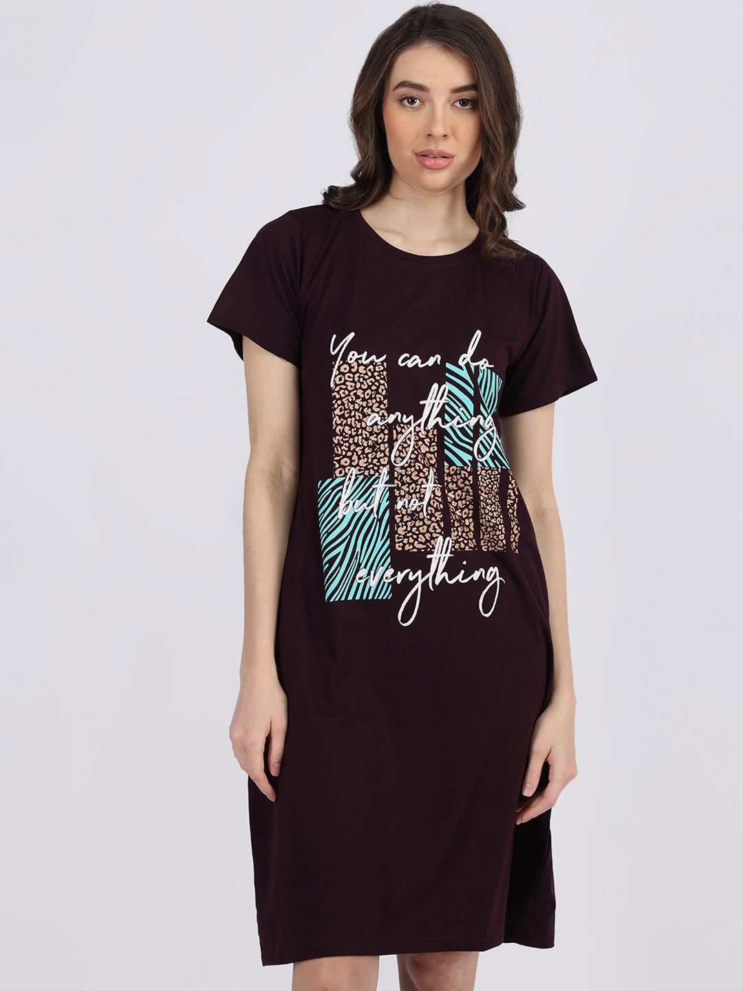 ETC X fwd Typography Printed Round Neck Nightdress