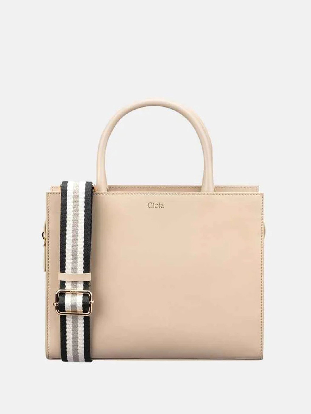 GIOIA Leather Structured Handheld Tote Bag