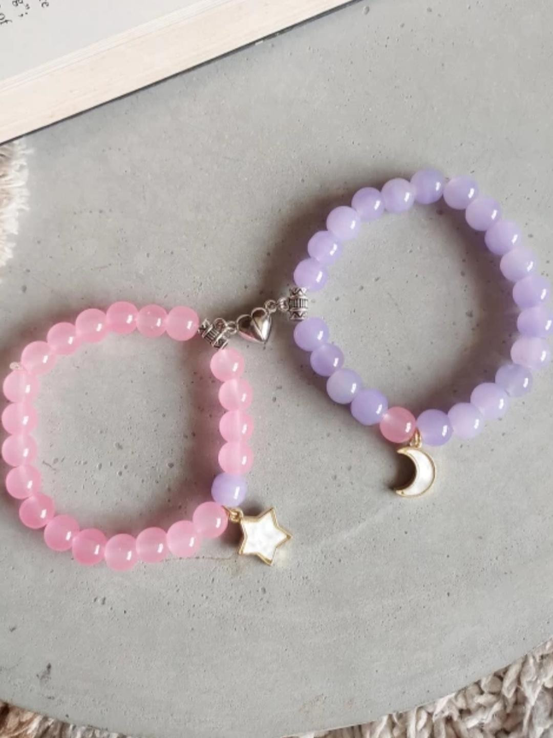 ARISTAL Jewellery Unisex 2 Star & Moon Bracelet