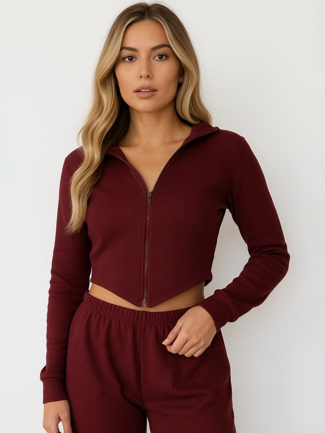 LA CHIC PICK Women Ribbed Cotton Crop Vest Top