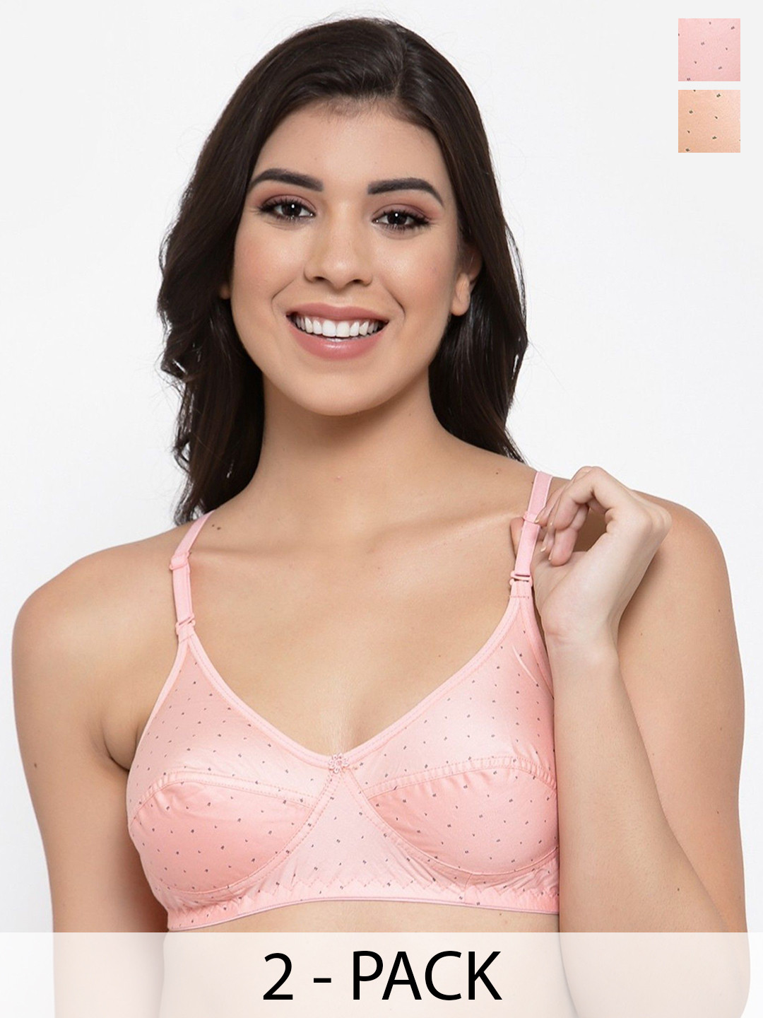 SHYAM SONS FLAIR Colorbra Pack of 2 Full Coverage Cotton Bras