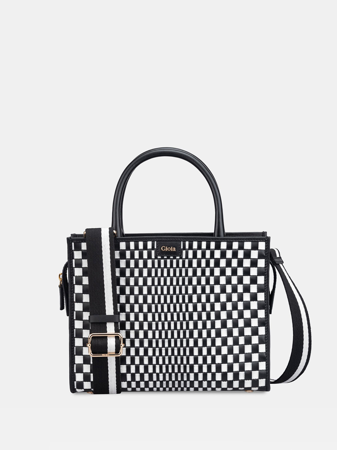 GIOIA Textured Leather Structured Handheld Bag