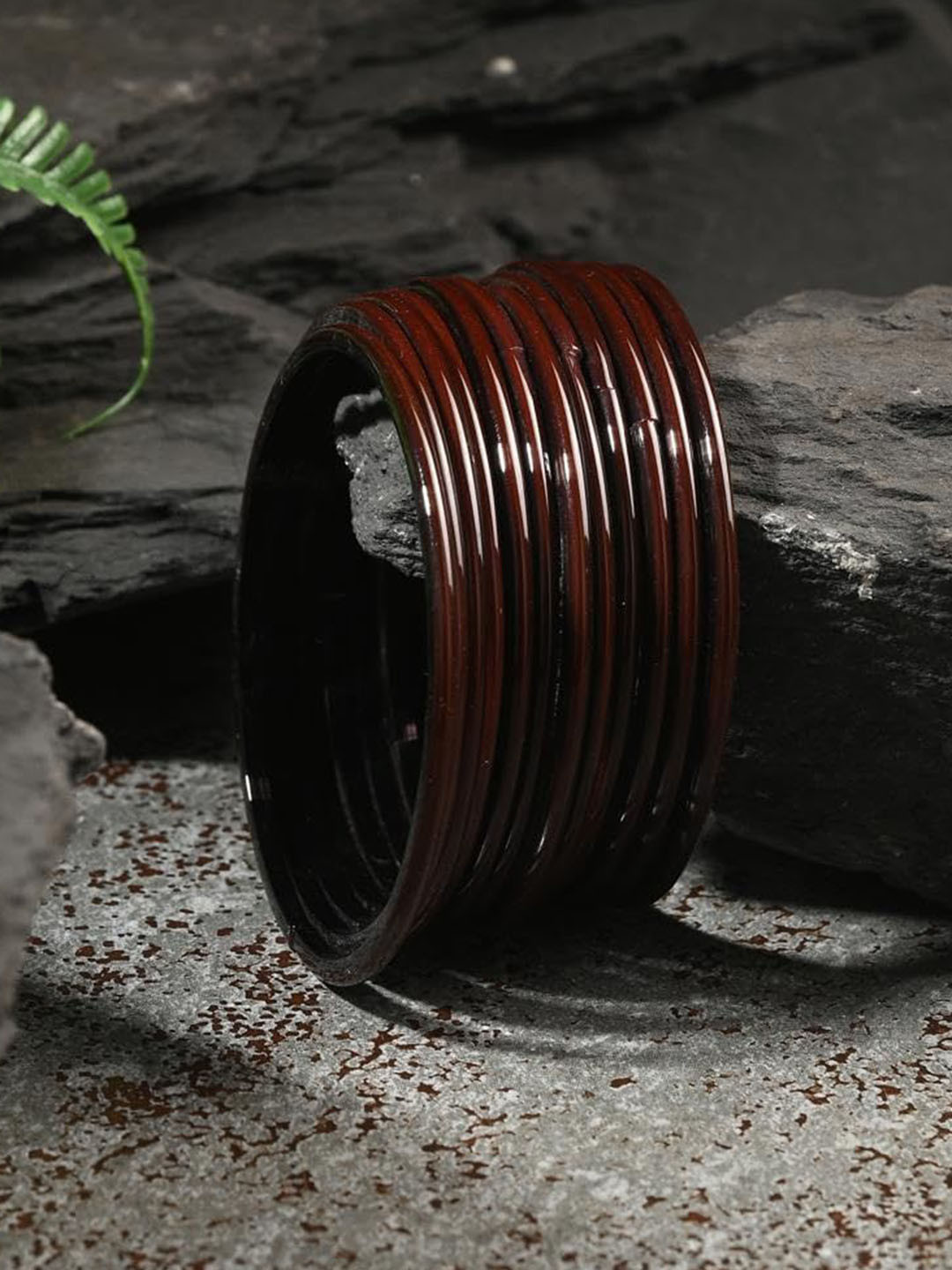 SOMIL Set Of 20 Red an maroon glass Bangles