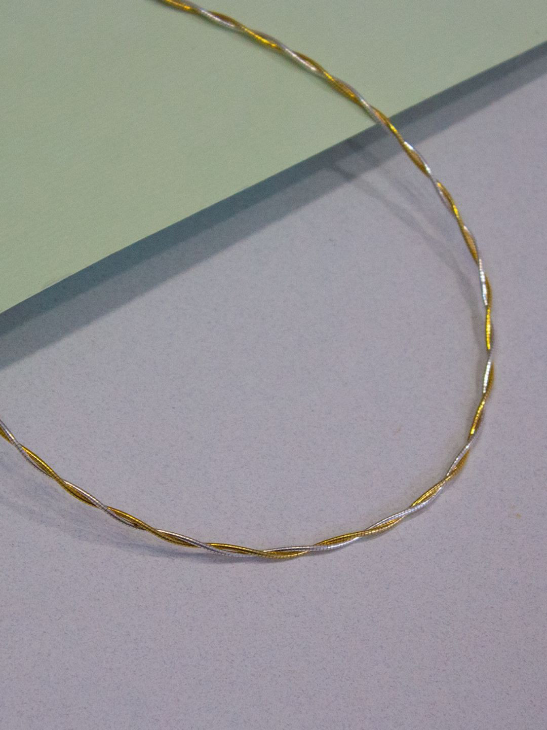 Ontique Nova 925 Sterling Silver Twisted Minimal Chain