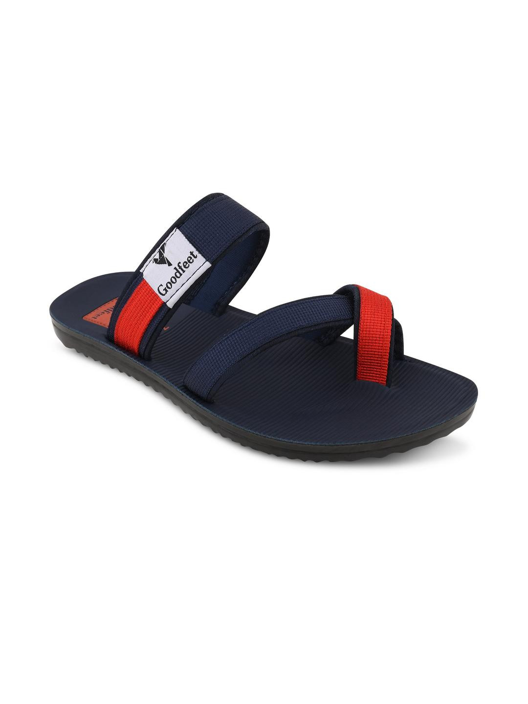 Goodfeet Men Synthetic Blue Flip Flops