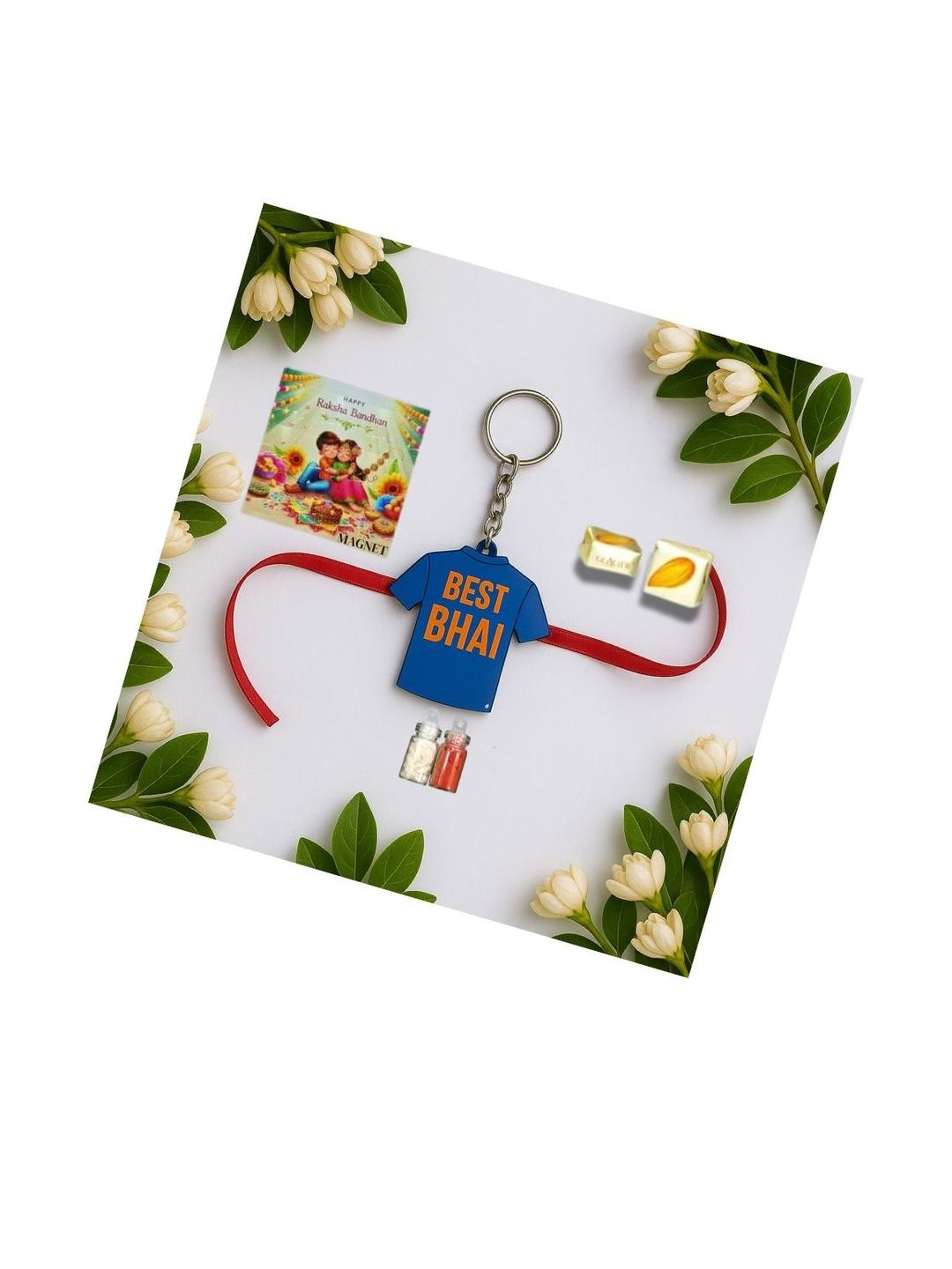 vs club Reusable Cricket Jersey Rakhi with Keychain
