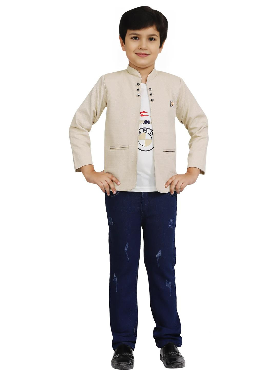 RICHIE RICH Boys Beige Formal Blazer