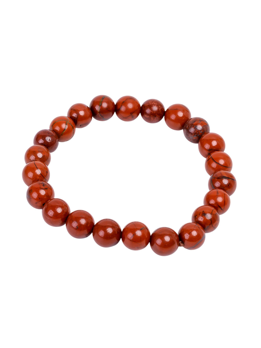 Astro Crystals Store Unisex Jasper Beaded Elasticated Bracelet