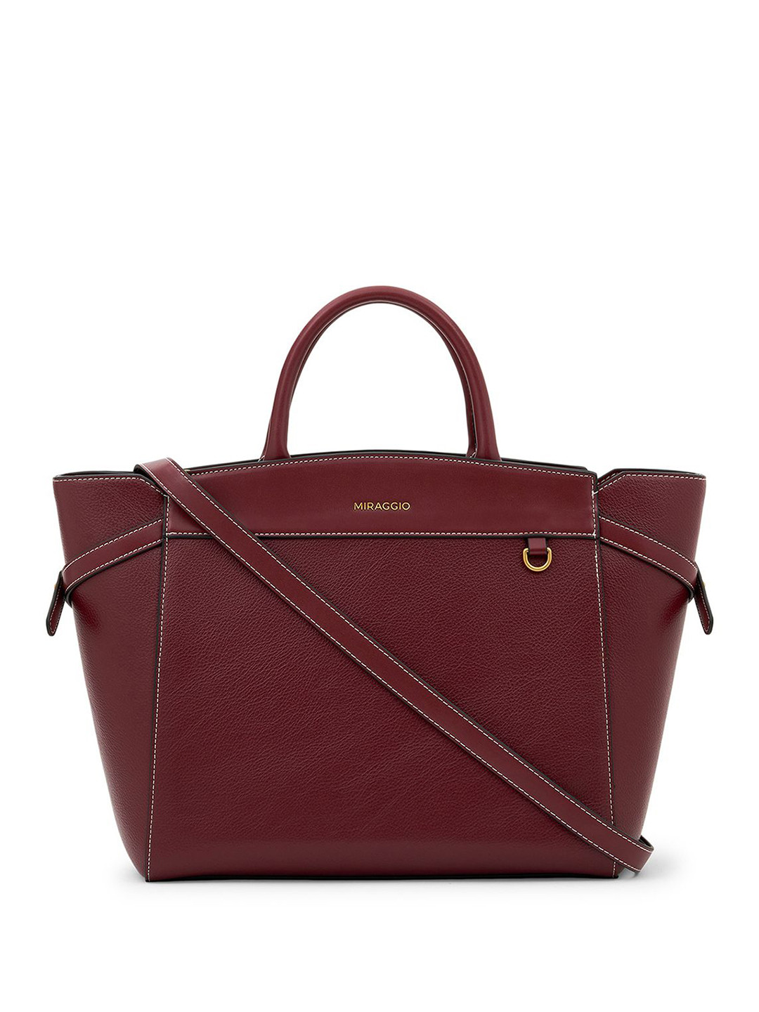 MIRAGGIO Kayla Textured Structured Tote Bag