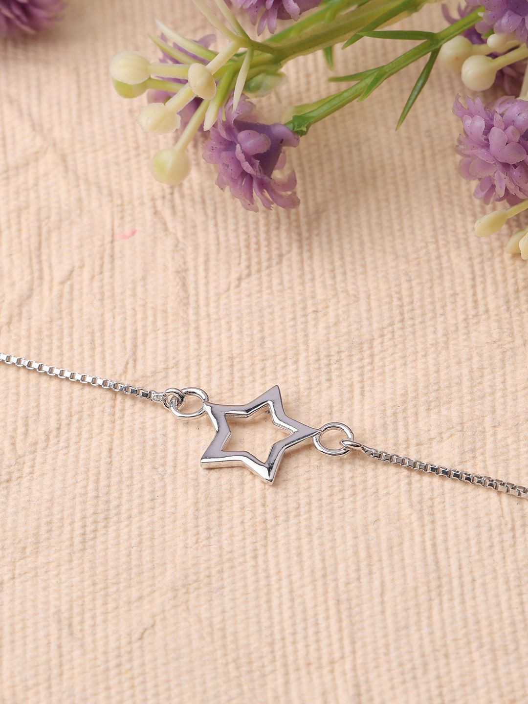MAIRA 925 Sterling Silver Star Shaped Wraparound Rakhi