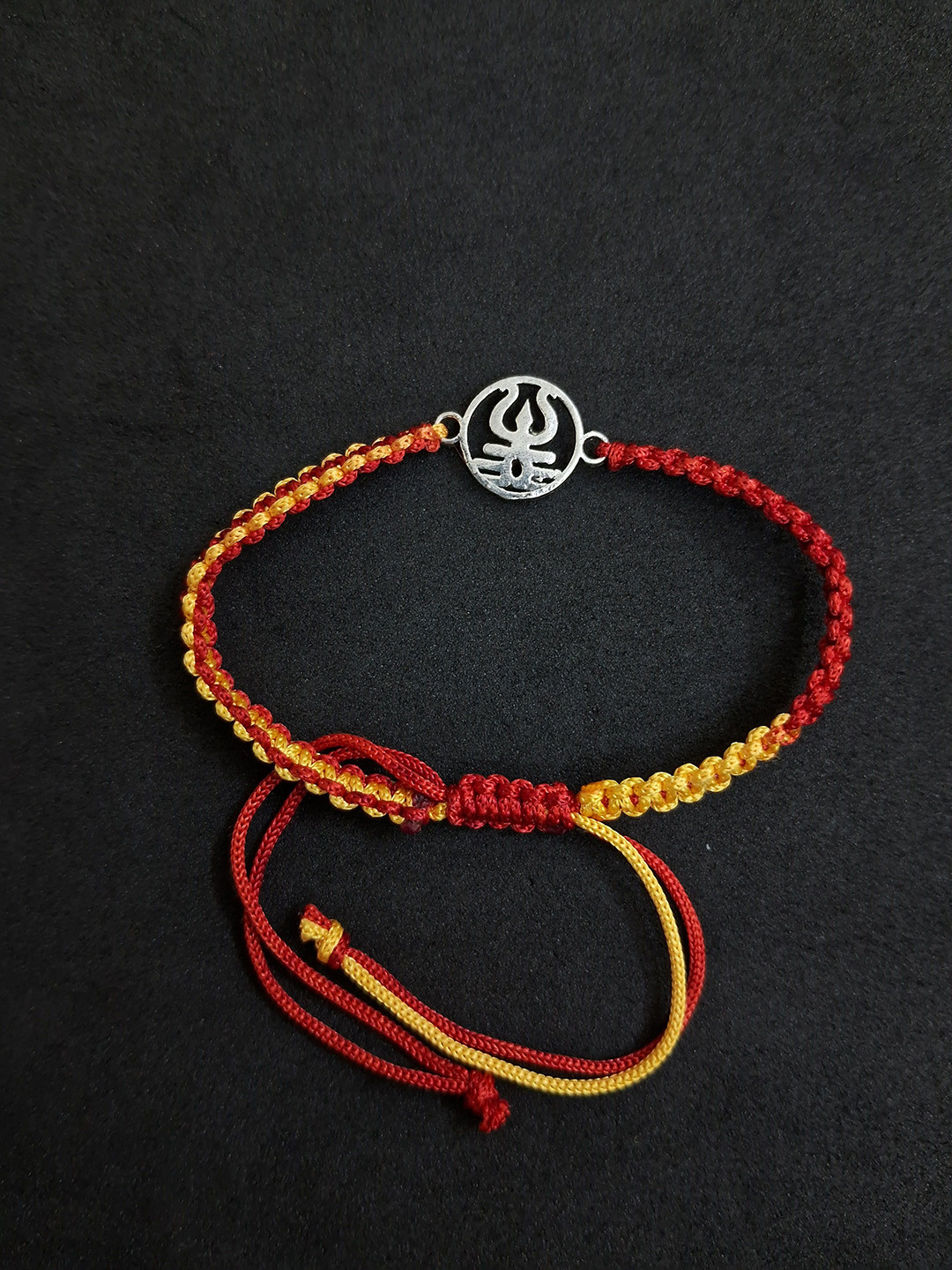 SHILLYN Silver Mahakaal Charm Thread Rakhi