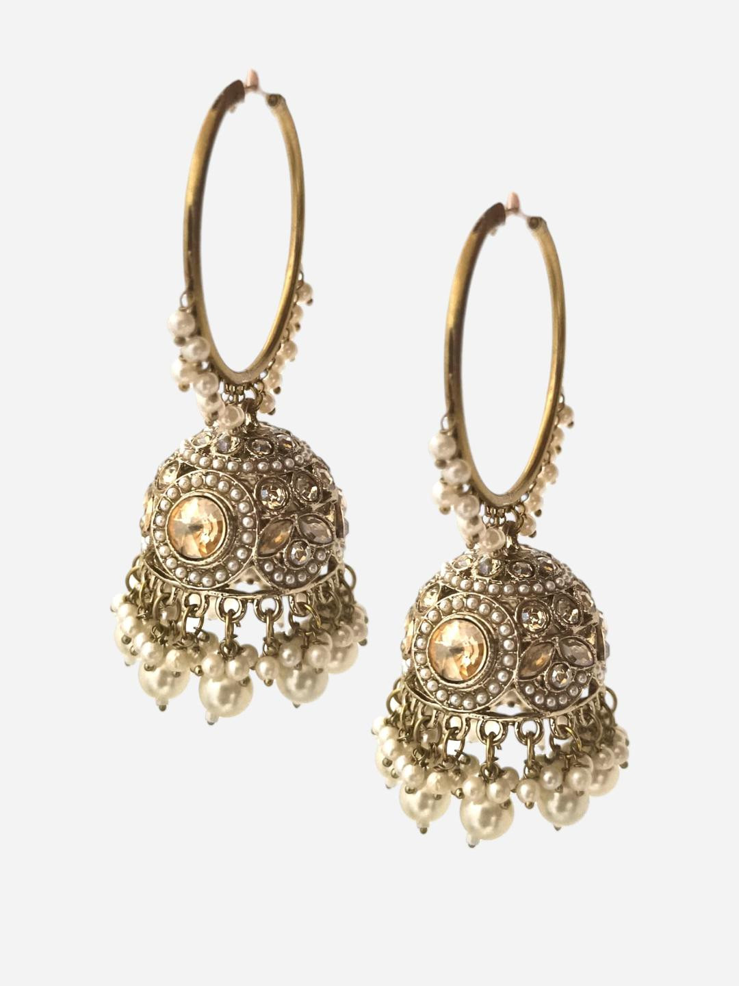 BFC - BUY FOR CHANGE Dome Shaped Gold Bali Jhumkas Earrings