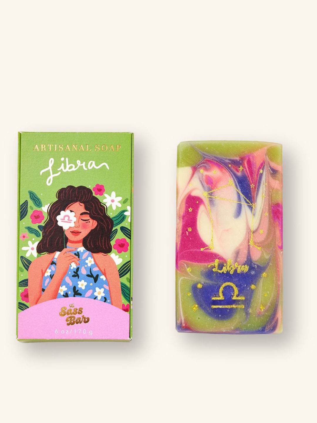 The Sass Bar Libra Star Sign Soap- 135 g