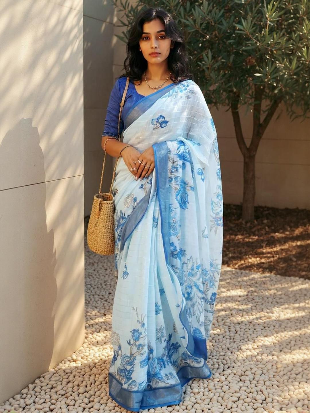 Twika Women Digital Printed 3D and designer Beautiful saree