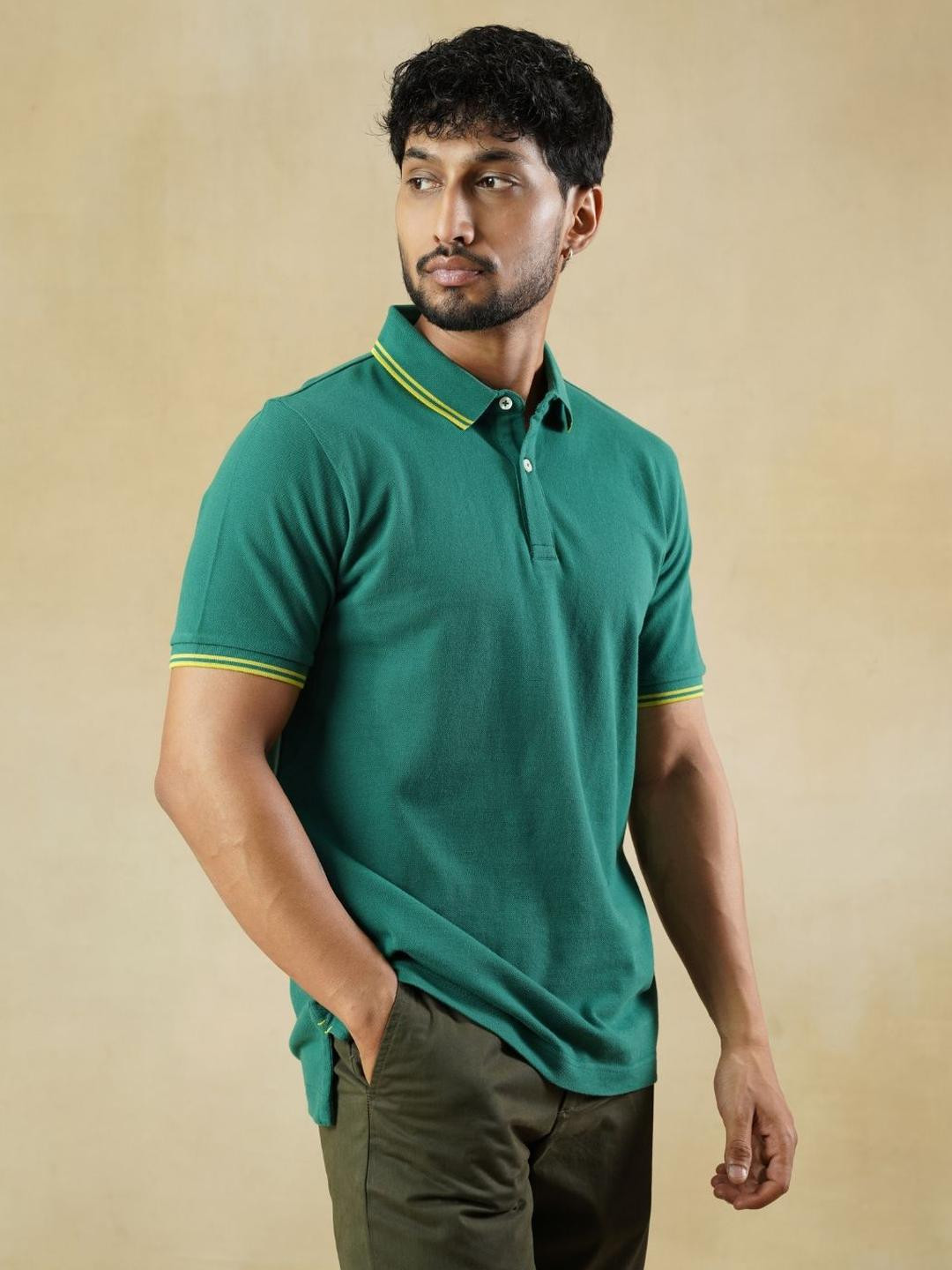 STOIK Halde Men Polo Collar Pure Cotton T-shirt