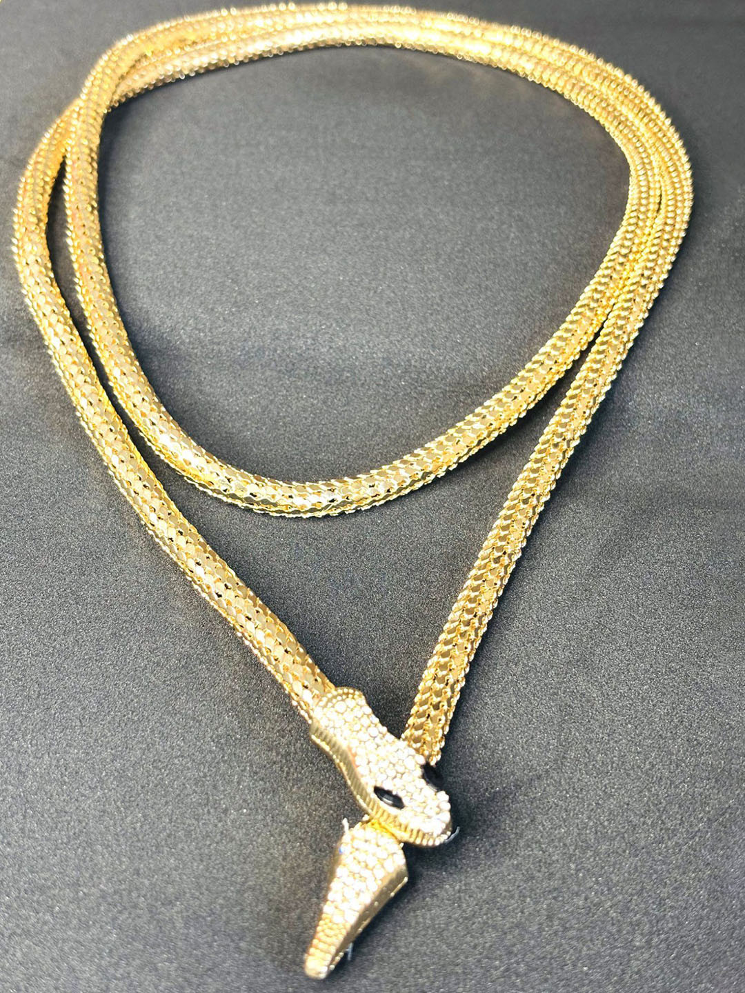 LA FILLE D'OR Gold-Plated Artifiical Stones Studded Necklace