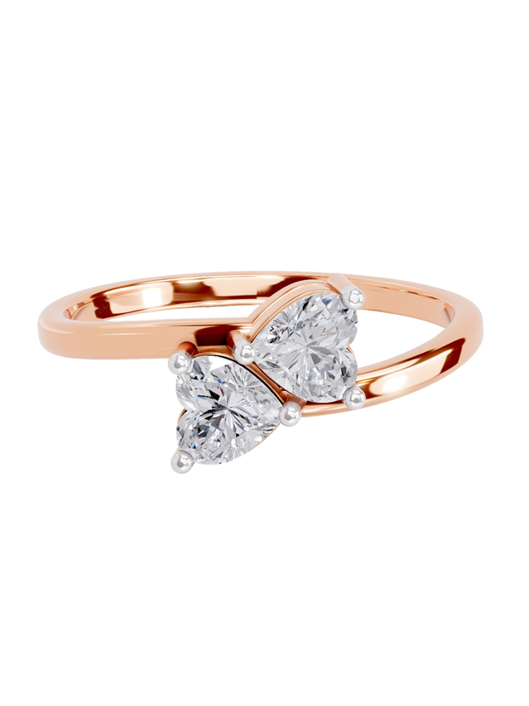 Sparkles 14K Rose Gold Lab Grown Diamond 0.7 Carat Heart Shape Diamond Ring -1.7 g