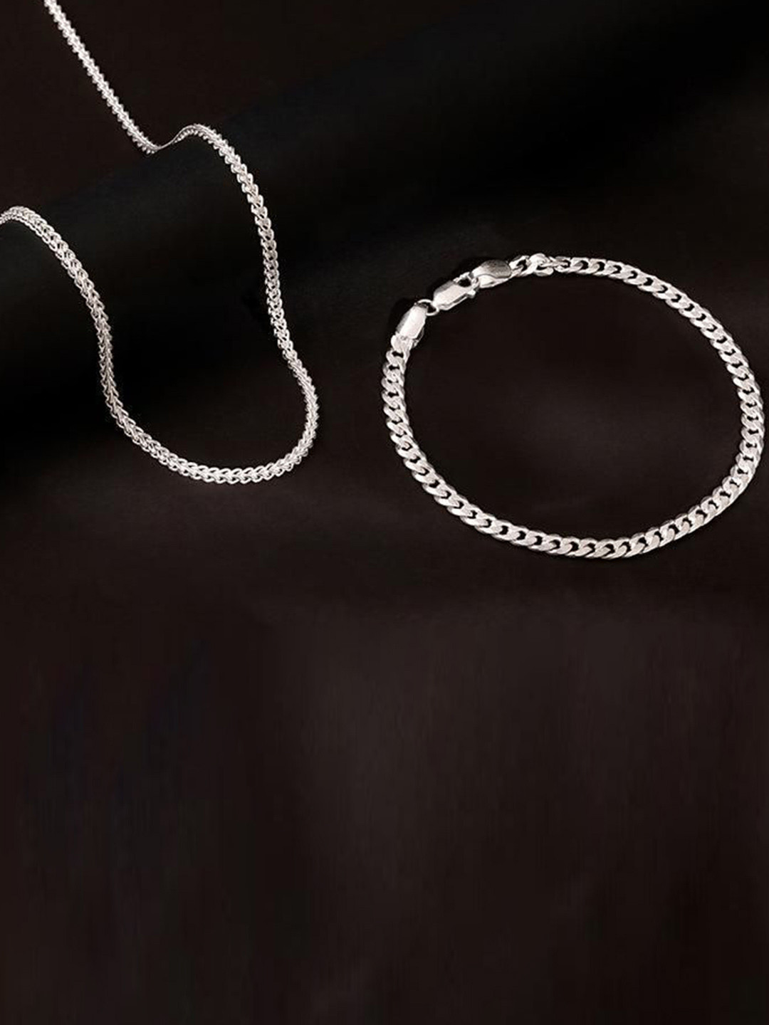 GIVA Men 925 Silver-Plated Vanguard Jewellery Set