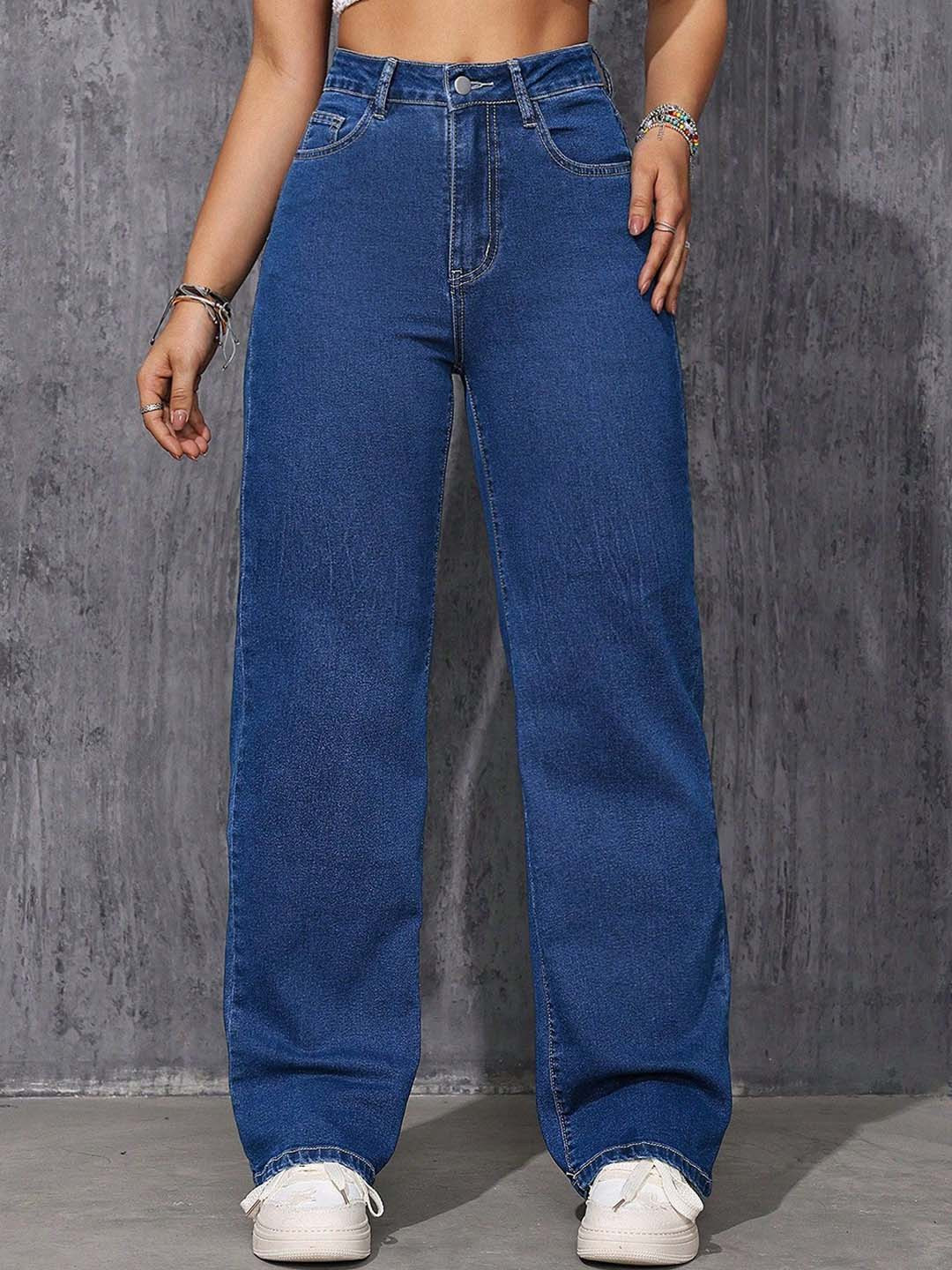 Silver threads Women Hottie Straight Fit Mid-Rise Stretchable Cotton Jeans