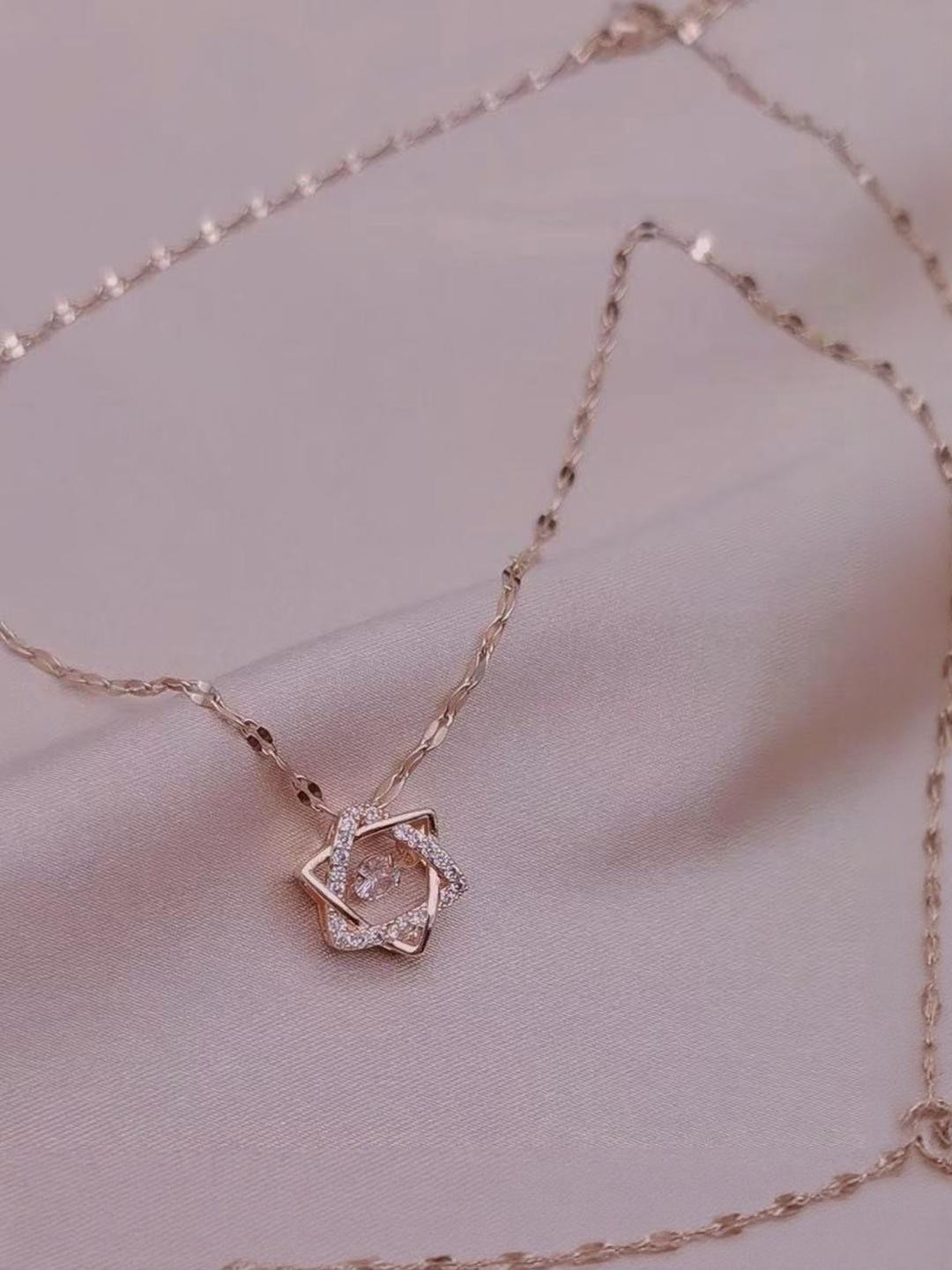 Felicia Rose Gold-Plated Star Shaped Pendants with Chains