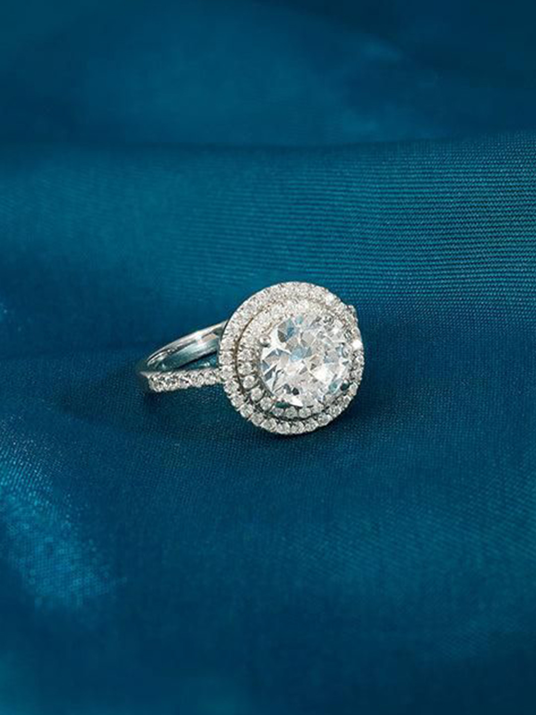 GIVA Silver Olga Ring