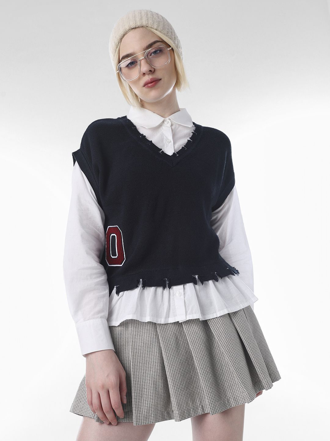 ONLY Women Solid Casual Shirt With Sweater Waist