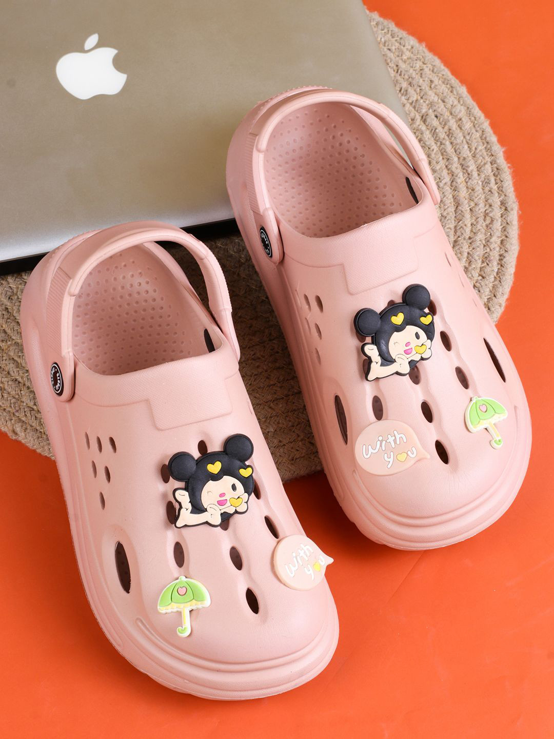 TRASE Women Peach Casual Solid Clogs
