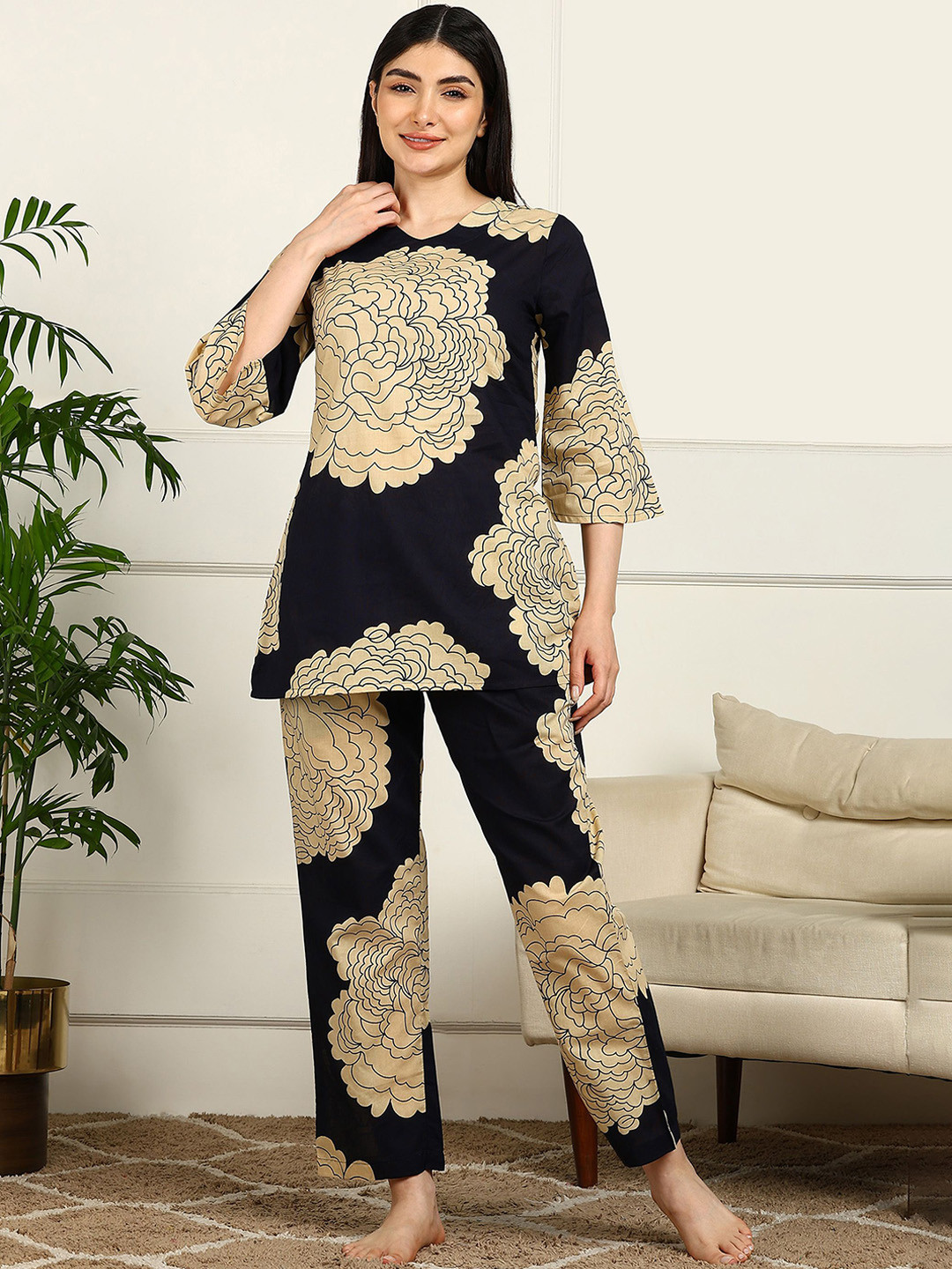 ETC X fwd Women Floral Printed Night suit