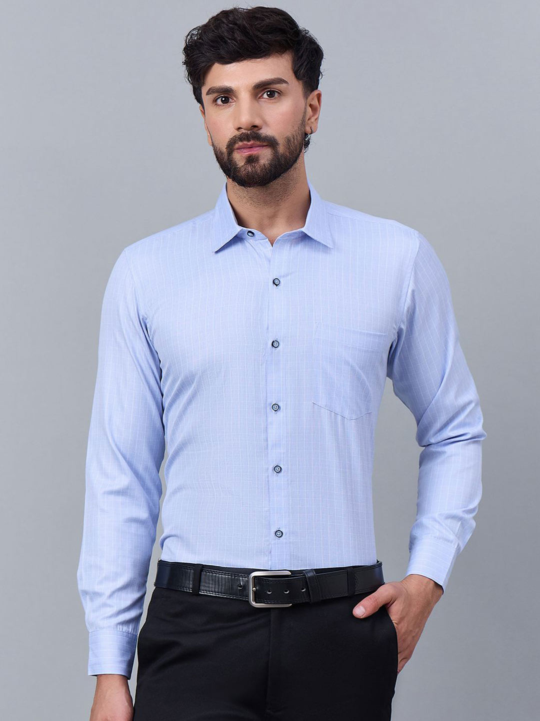 Putra Standard Spread Collar Formal Cotton Shirt