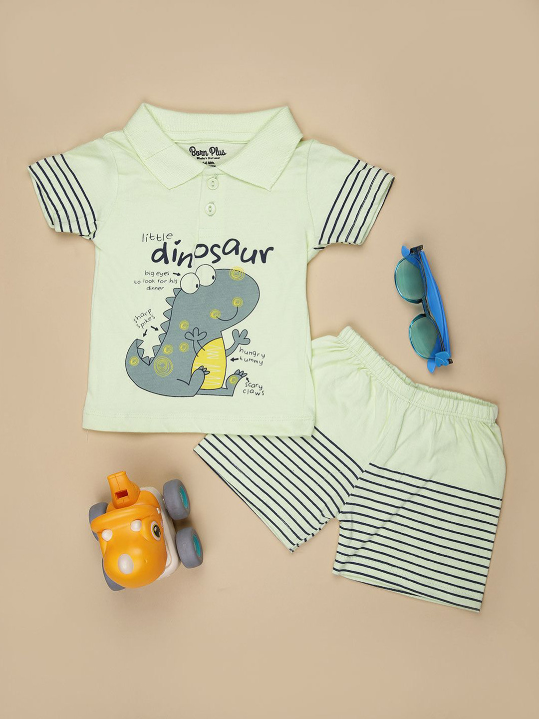 V-Mart Infant Boys Printed Round Neck Short Sleeves T-shirt And Short