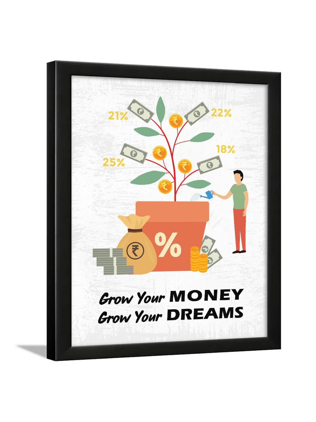 Chaka Chaundh Motivational Quotes Abstract Wall Photographs With Frame