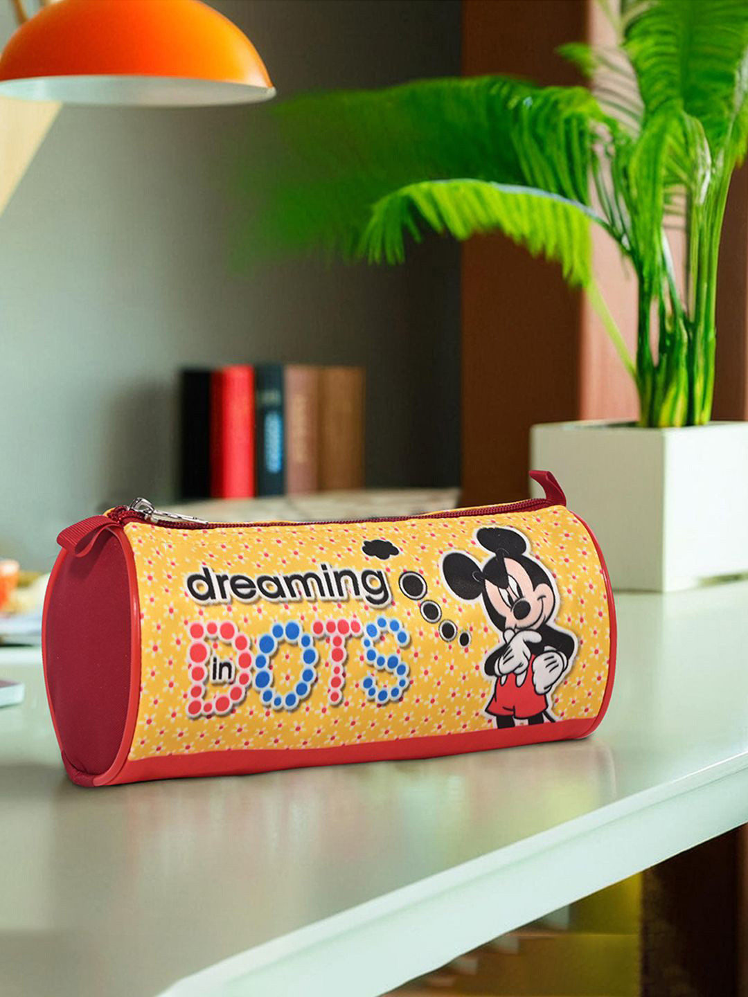 YK Kids Set Of 2 Disney Mickey Dot Printed Large Pencil Pouch