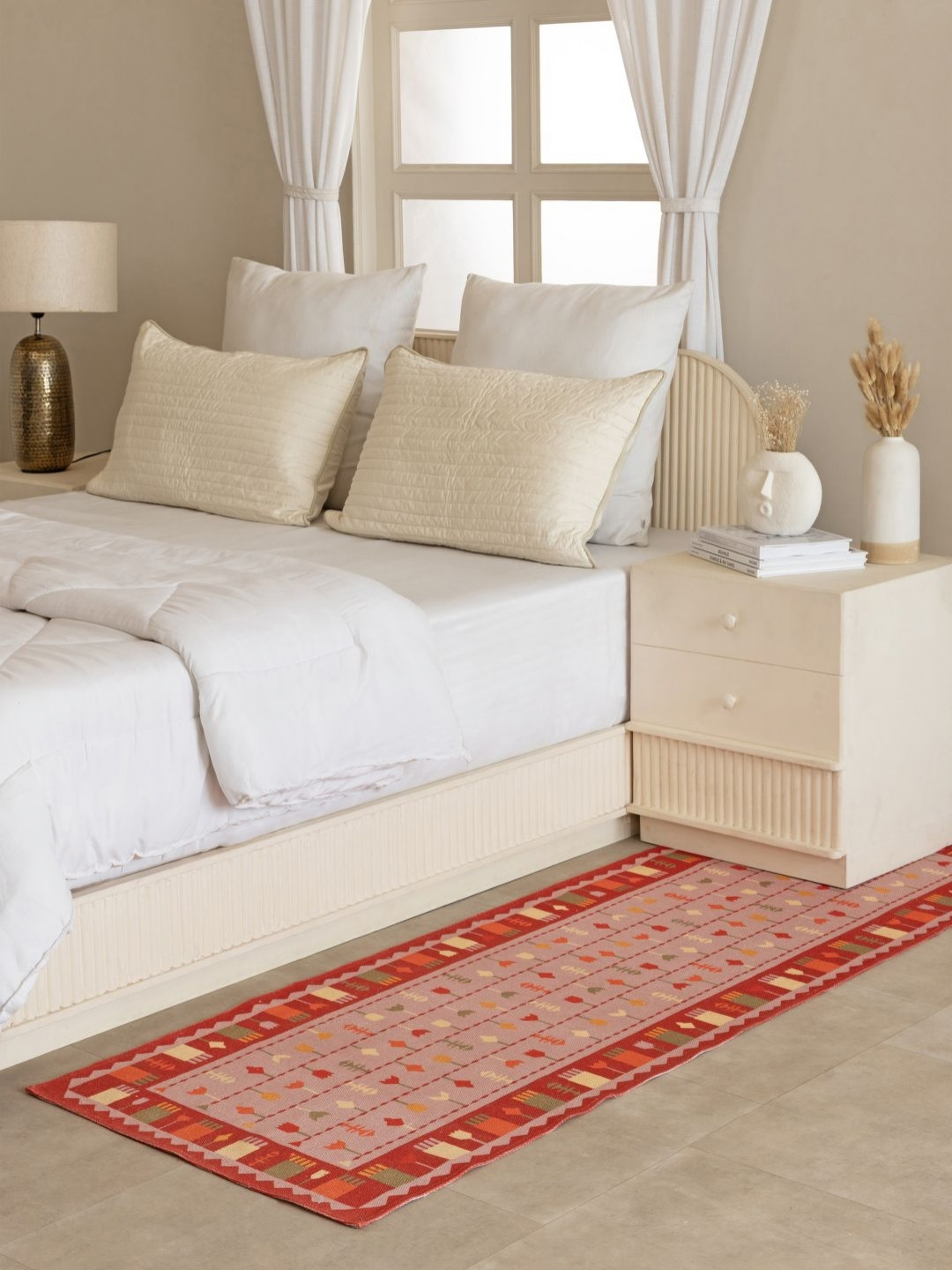 THEGASBH KALAKRITI Ethnic Motifs Printed Cotton Carpet