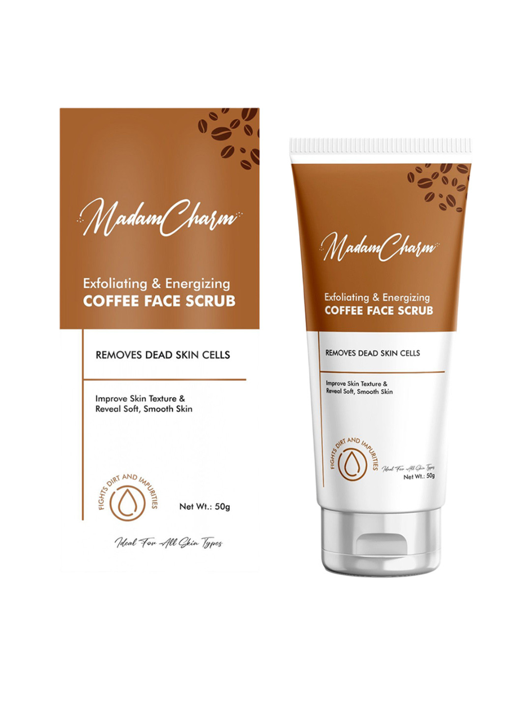 MADAMCHARM Set Of 3 Exfoliating & Energizing Coffee Face Scrub - 50 g Each
