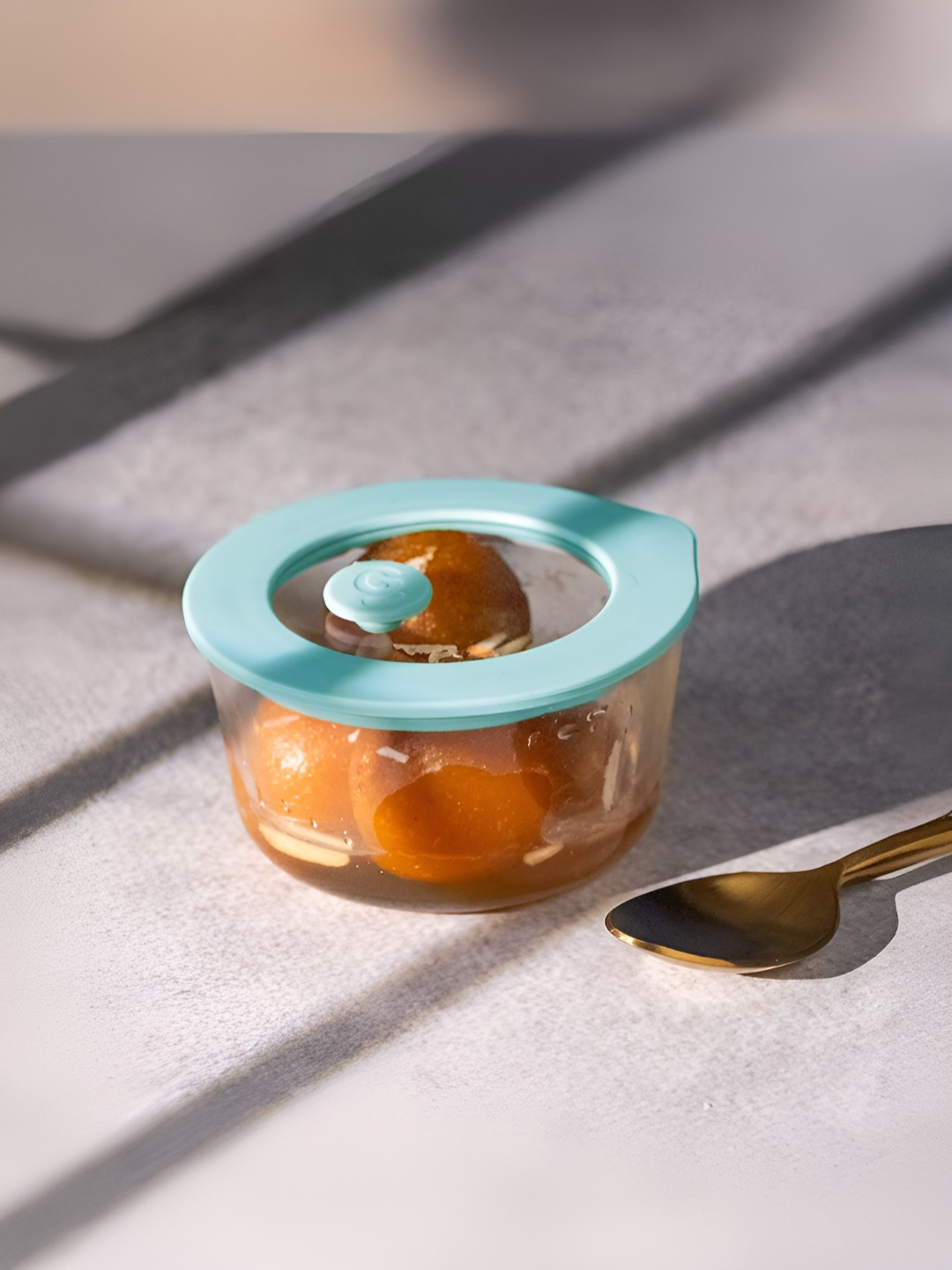 Glasafe Borosilicate Glass Green Serving Bowl , 250 ml