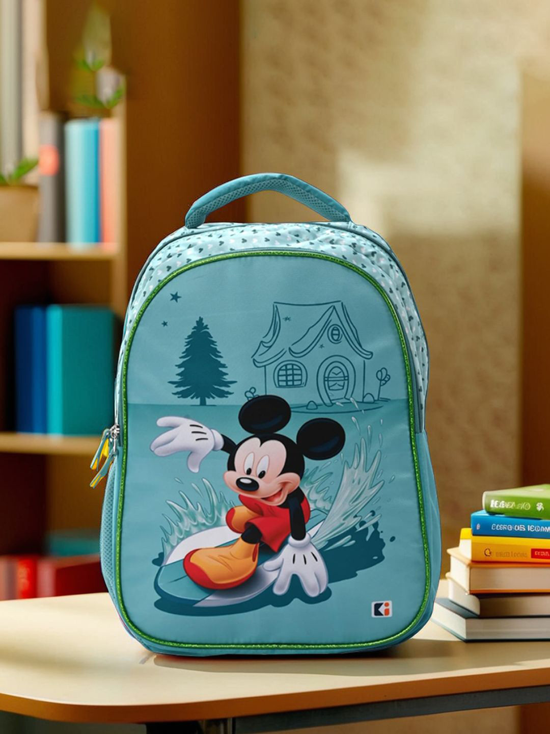 YK Kids Disney Surf Mickey Printed School Backpack